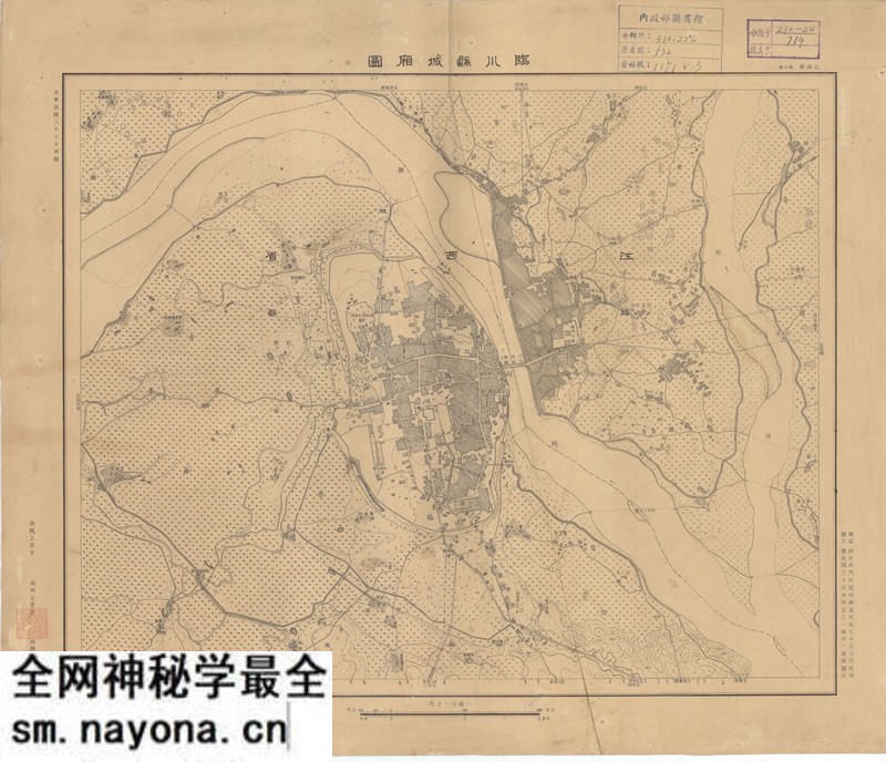 1947年江西《临川县城厢图》预览图 1947年江西《临川县城厢图》预览图