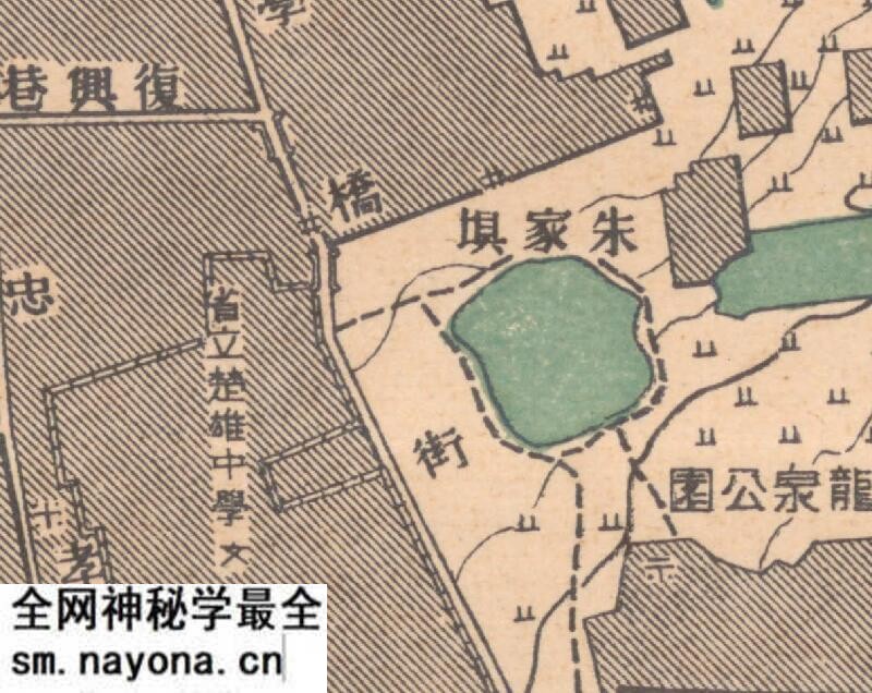 1948年云南《楚雄县城市图》预览图1 1948年云南《楚雄县城市图》预览图1