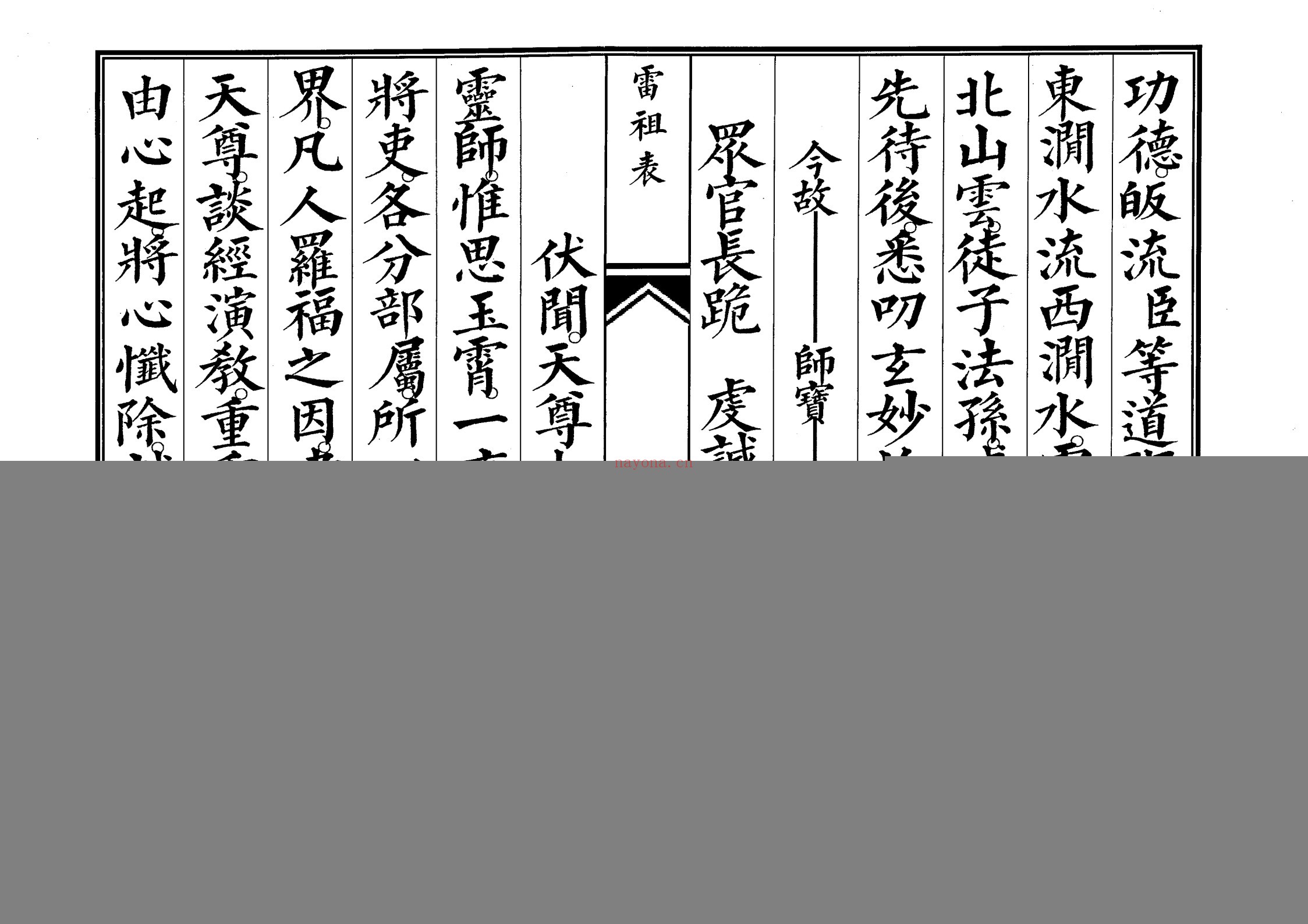 雷祖表科