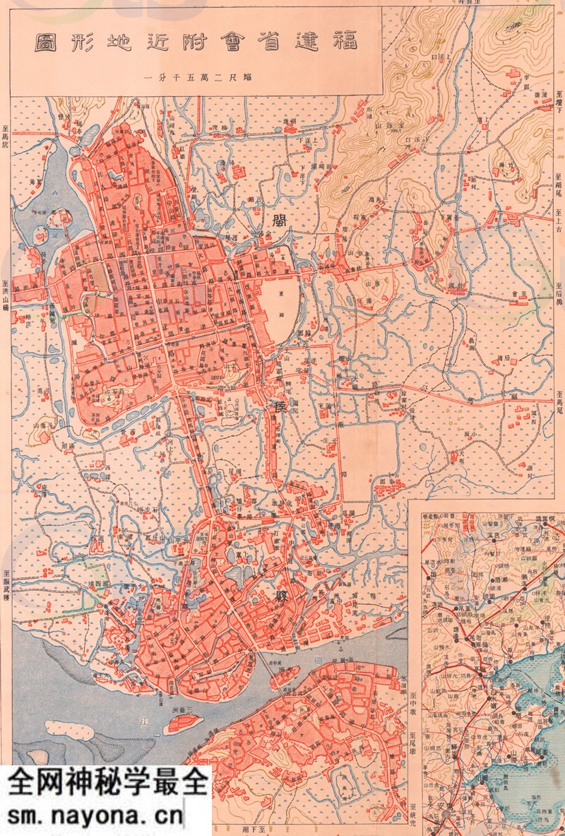 1937年《福建省会附近地形图》预览图 1937年《福建省会附近地形图》预览图
