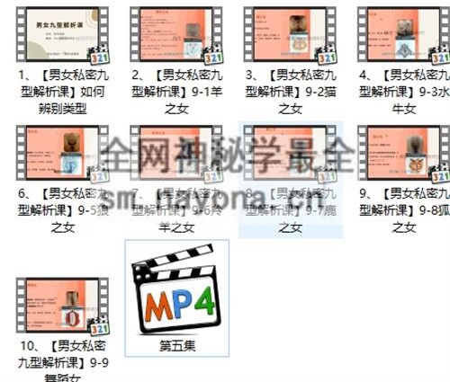 K2219男女私密九型解析课视频10集