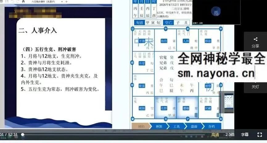 玄清子 沈奇六壬独步 视频+文档