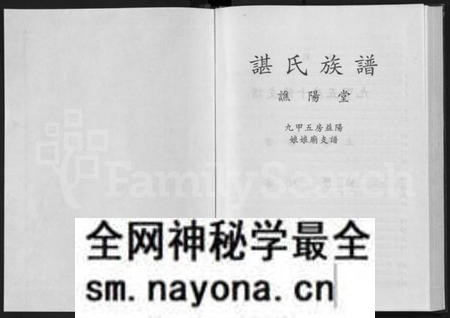 湖南谌氏族谱-谌氏族谱 [不分卷].pdf电子版预览图1