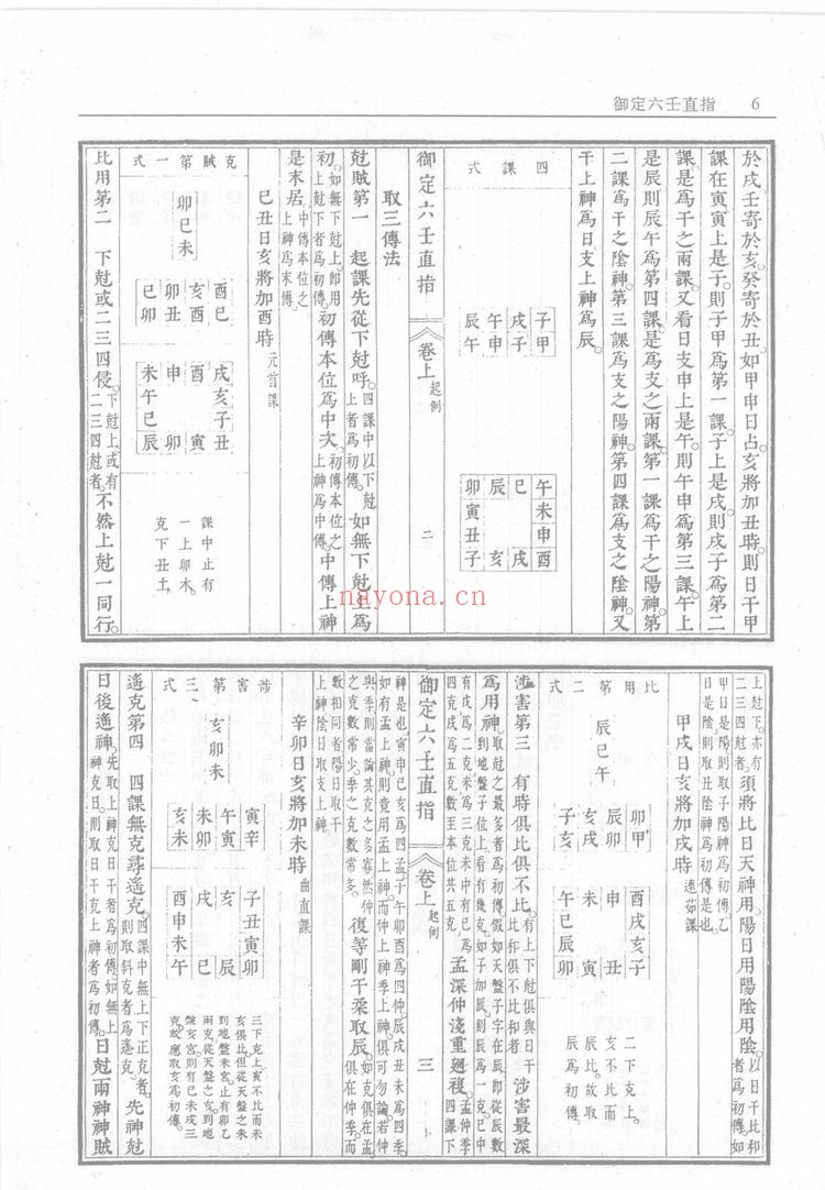 《御定六壬直指》上下卷.附析义.清.李峰注解.清康熙时期精钞本