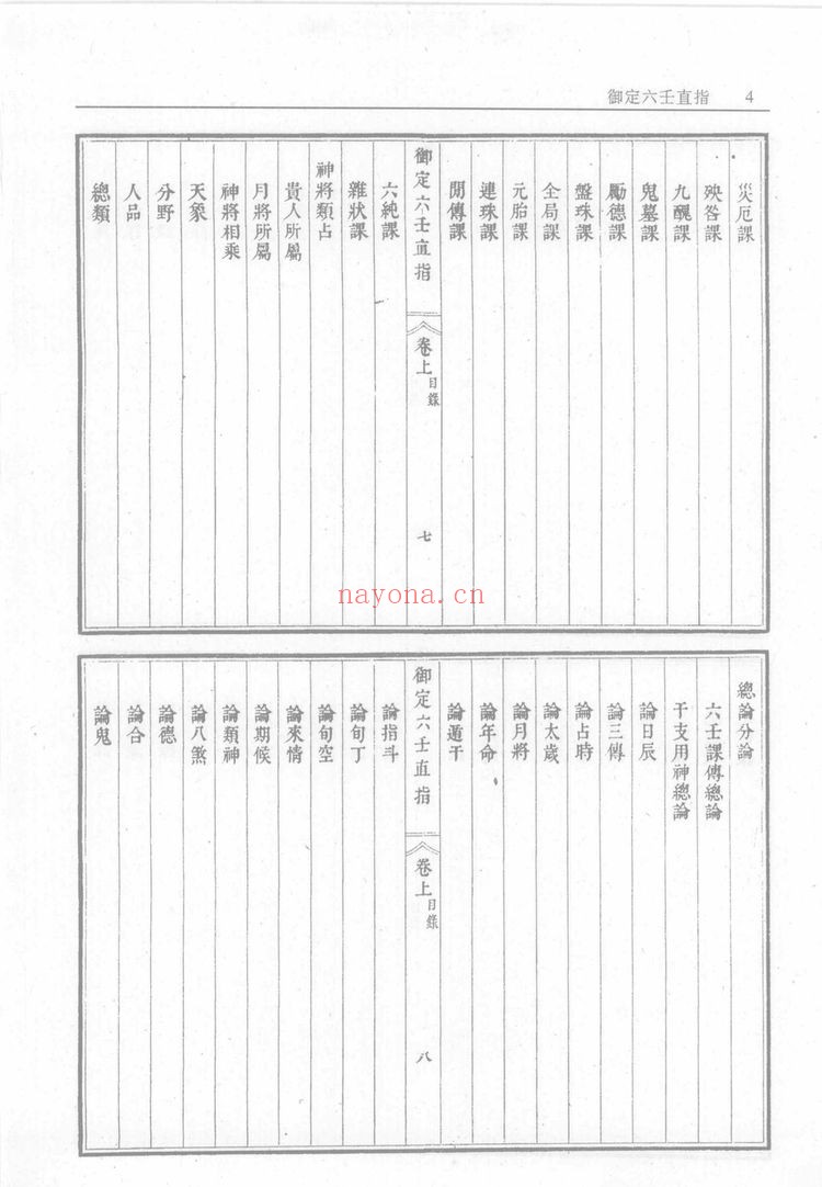 《御定六壬直指析义》上下卷.附析义.清.李峰注解.清康熙时期精钞本