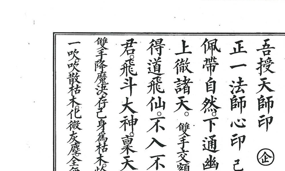 《正一大表金科》42页双页