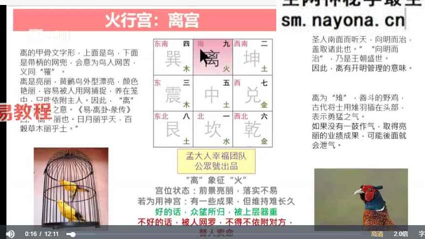 孟浩奇门遁甲工作事业局与财局理论学习班 视频8集
