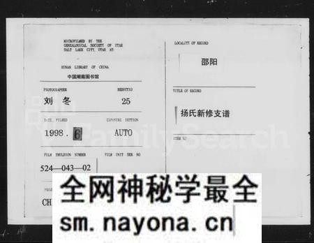 湖南杨氏族谱-杨氏支谱 [8卷].pdf电子版预览图