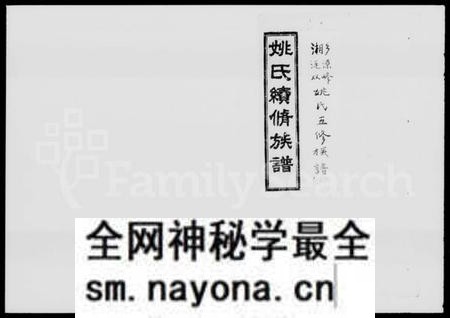 湖南姚氏族谱-姚氏续修族谱 [18卷,首3卷].pdf电子版预览图1