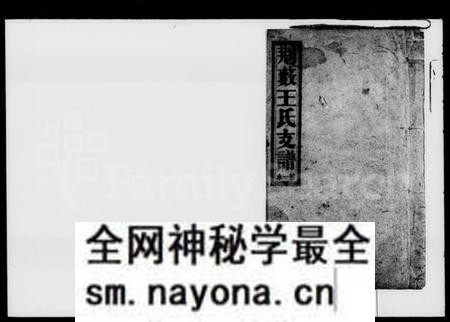 湖南王氏族谱-王氏支谱 [11卷].pdf电子版预览图1