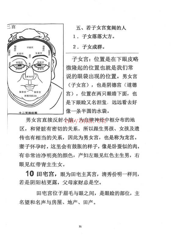 麻衣神相道门秘传80页PDF 面相秘本