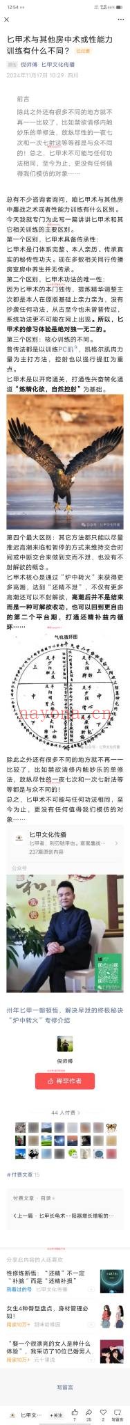 《倪师傅比甲文化房中术》（视频+资料）