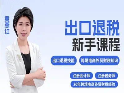 出口退税新手课程-miss黄出口退税跨境外贸教程打包下载