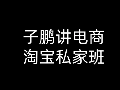 子鹏讲电商-淘宝私家班-淘宝电商开店教程26年2月打包下载