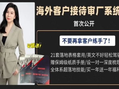海外客户接待审厂SOP系统课-外贸圈尖子生跨境外贸教程打包下载