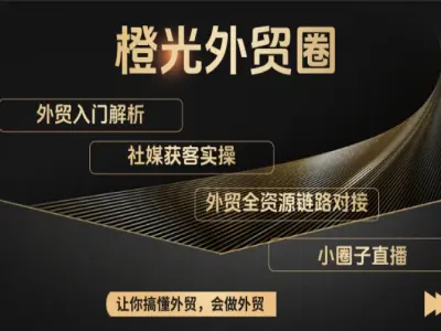 橙光外贸圈-外贸跨境电商教程打包下载2026