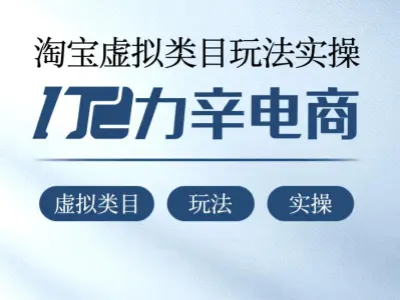 力辛电商-淘宝虚拟类目玩法实操-淘宝电商教程打包下载