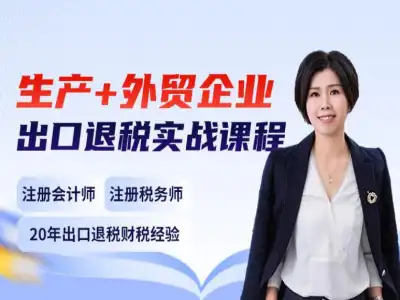 生产+外贸出口退税实战课程-miss黄出口退税跨境电商财务教程打包下载