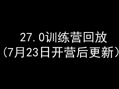 27.0训练营回放(7月23日开营后更新)大卫外贸跨境电商教程2025.8打包