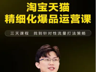 猫课子幽-淘宝天猫精细化爆品运营11月22-24杭州线下课2025.11打包下载
