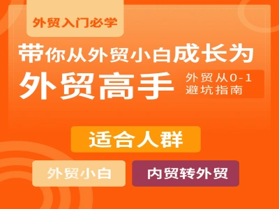 外贸如何快速0-1认知课 -适合内贸转外贸的老板,管理者学习
