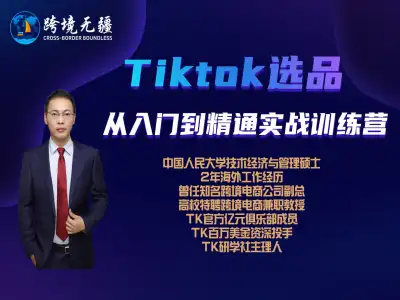 Tiktok选品从入门到精通-跨境无疆跨境电商教程打包下载