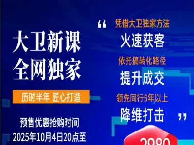 外贸社媒获客训练营11月-大卫外贸2025.11打包下载