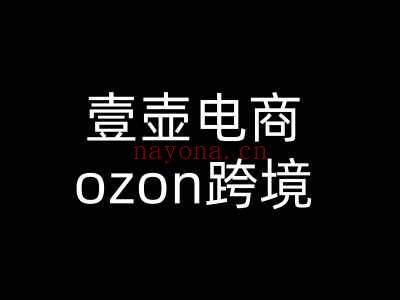 壹壶电商-ozon俄罗斯跨境电商教程2025小张同学