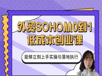 外贸SOHO从0到1低成本创业课-外贸小花学姐教程打包下载