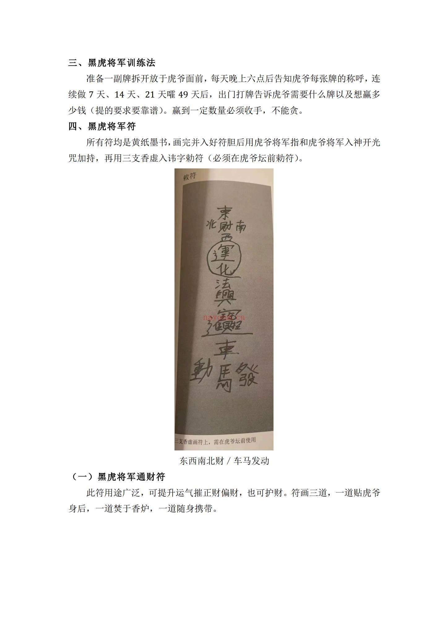 玄灵传《黑虎将军密法》PDF电子书(6页)
