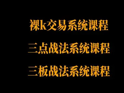 半山猎人三套系统课程(裸K体系 三点体系 三板体系)