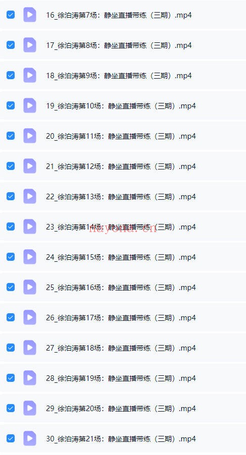 徐泊涛身心同调之静坐实修营线上三期视频课