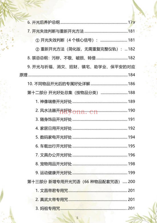 于城道道家正统开光秘法续篇226页PDF 开光秘法