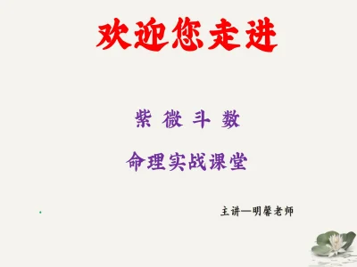 紫微斗数微初级技法入门课