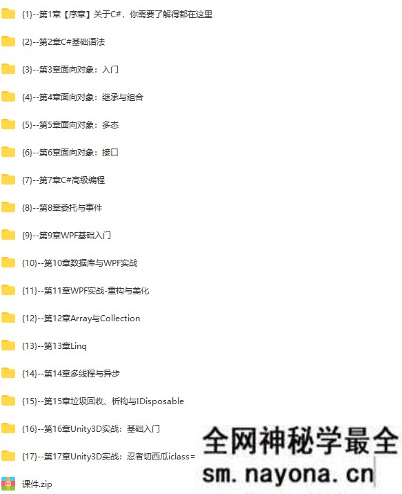 C#速成指南–从入门到进阶,实战WPF与Unity3D开发|更新中17章