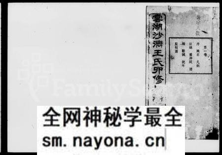 湖南王氏族谱-云湖沙湾王氏卯修族谱 [12卷].pdf电子版预览图1