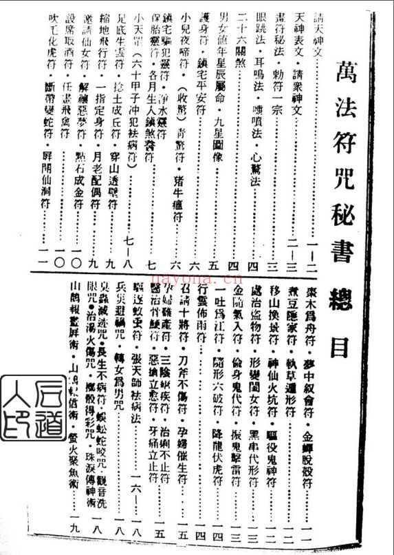 《万法符咒秘书》,也称《万法符咒全书》(道教书籍大全)