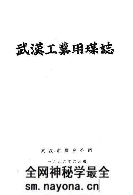 《武汉工业用煤志》.pdf电子版_湖北省志预览图1