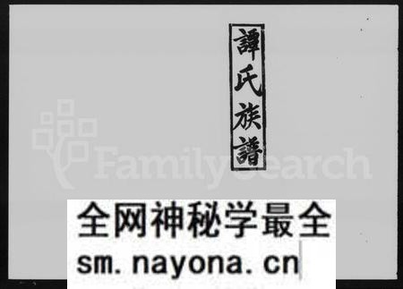 湖南谭氏族谱-谭氏族谱 [10卷,及卷首].pdf电子版预览图1