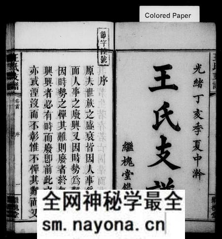 湖南王氏族谱-王氏支谱 [3卷,及卷首].pdf电子版预览图1