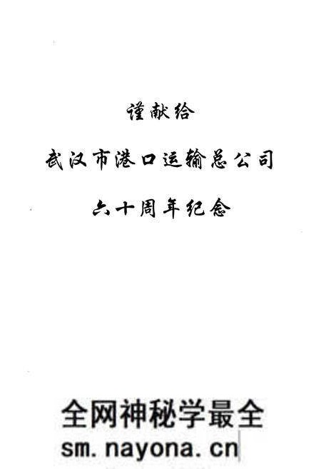 《武汉市港口运输总公司·企业志》.pdf电子版_湖北省志预览图1