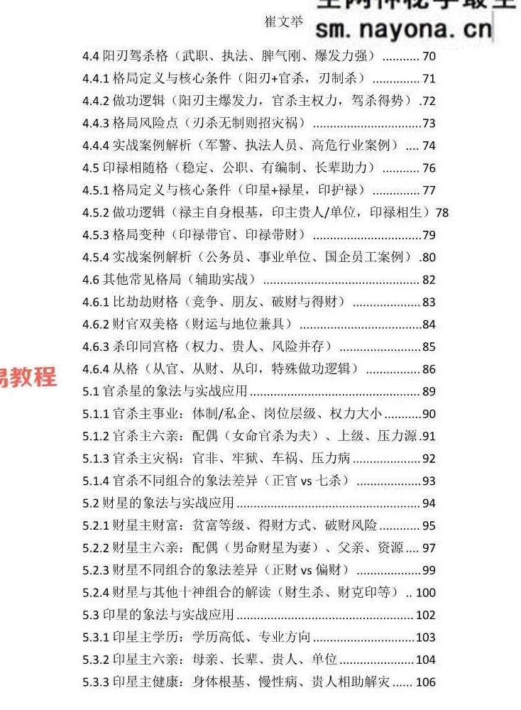 《崔文举盲派八字命理核心断法精髓-格局+做功+象法+应期》.pdf 275页