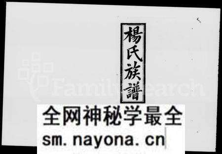 湖南杨氏族谱-杨氏七修族谱 [5卷].pdf电子版预览图1
