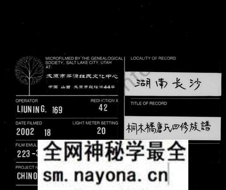 湖南唐氏族谱-桐木桥唐氏族谱 [8卷,含首1卷].pdf电子版预览图