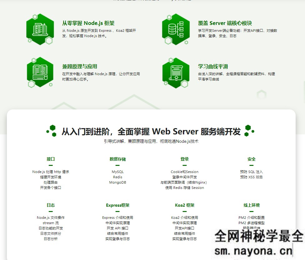 【WEB前端】Node.js从零开发Web Server博客项目 前端晋升全栈工程师必备
