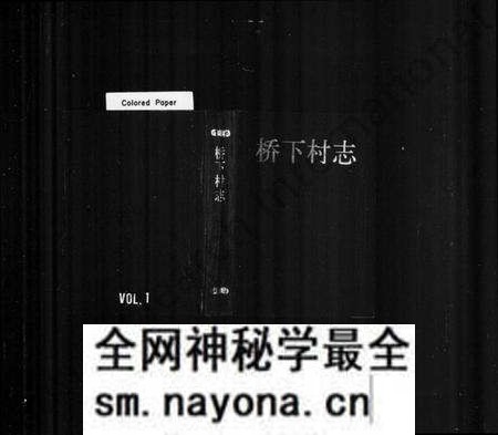 浙江多姓氏族谱-桥下村志.pdf电子版预览图1