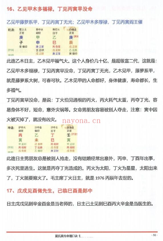 《夏氏真传命理口诀》302页 八字命理 第6张-古籍汇典 《夏氏真传命理口诀》302页 八字命理 第6张