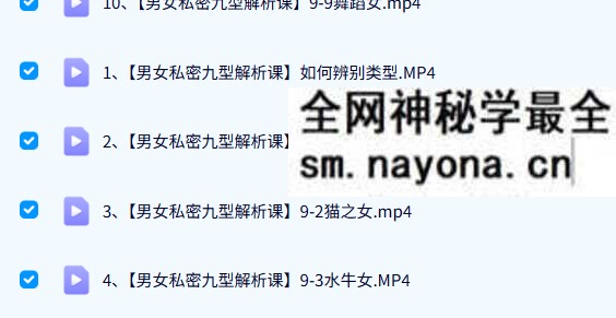 男女私密九型解析课 9集视频
