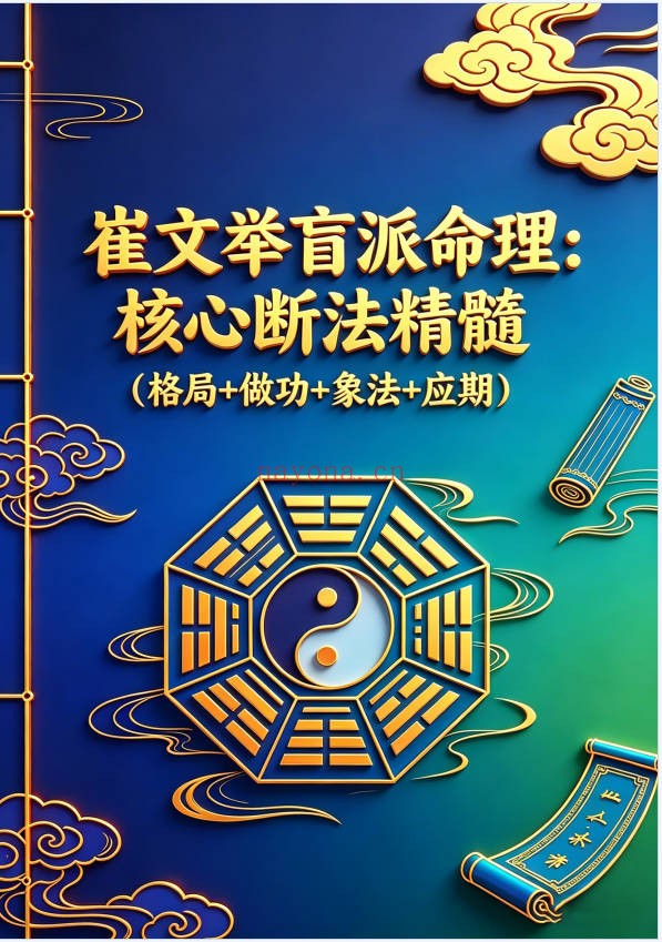 崔文举盲派命理核心断法精髓275页PDF 盲派命理