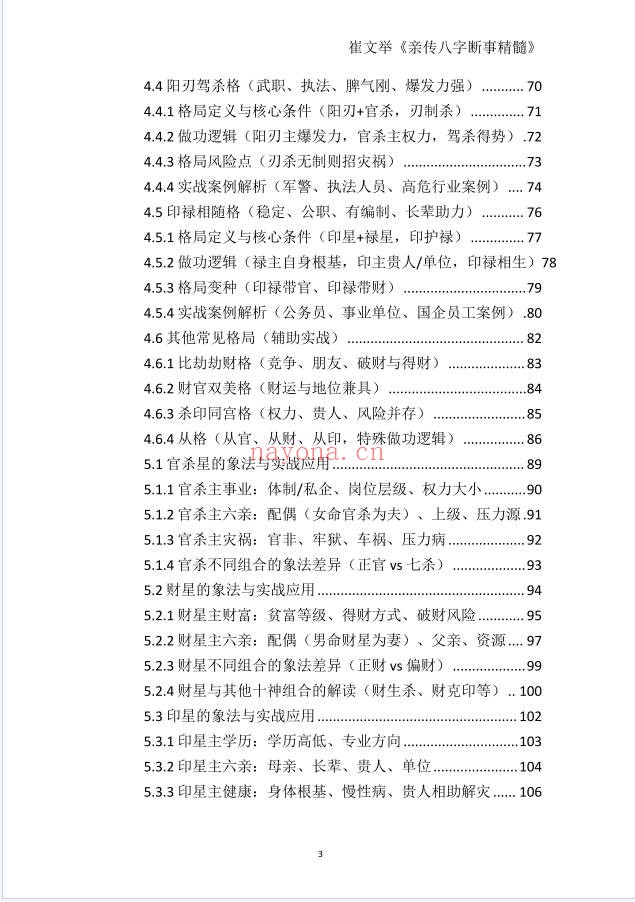 崔文举盲派命理核心断法精髓275页PDF 盲派命理
